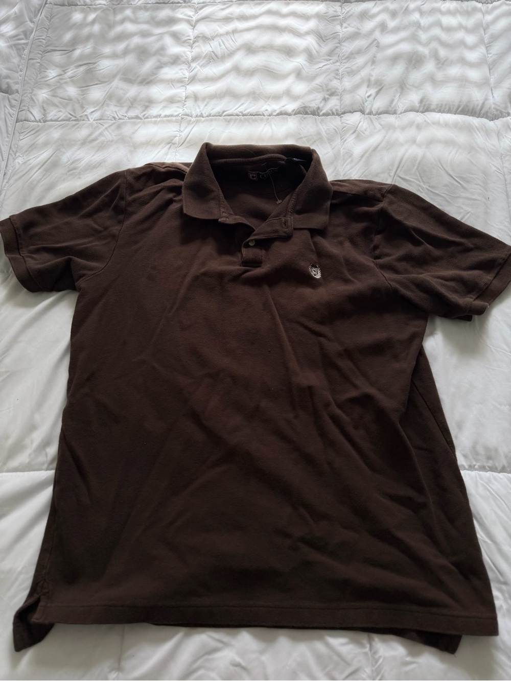 Chaps Brown Short-Sleeve Polo - Classic Collared Tee